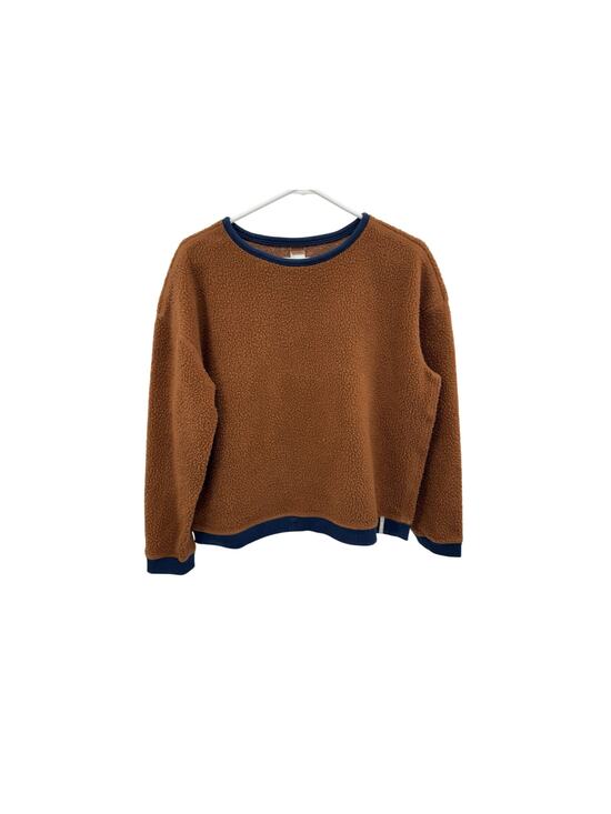 Patagonia Tops - Patagonia Sweatshirt Womens Small Shearling Crewneck Pullover Beer Bottle Brown